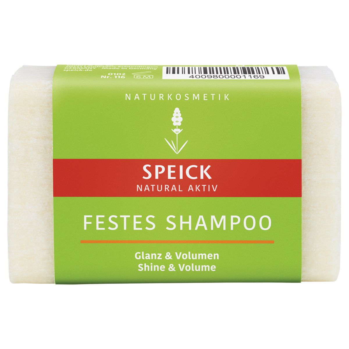 Speick Natural Твърд сапун за коса Shine & Volume 60 гр