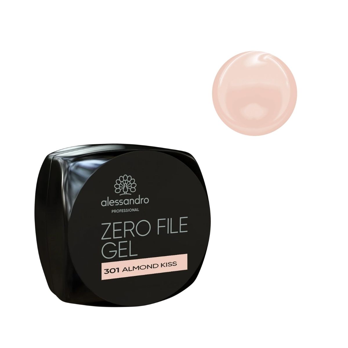 Гел за нокти Alessandro Zero File Gel 301 Almond Kiss с мостра на нюанса