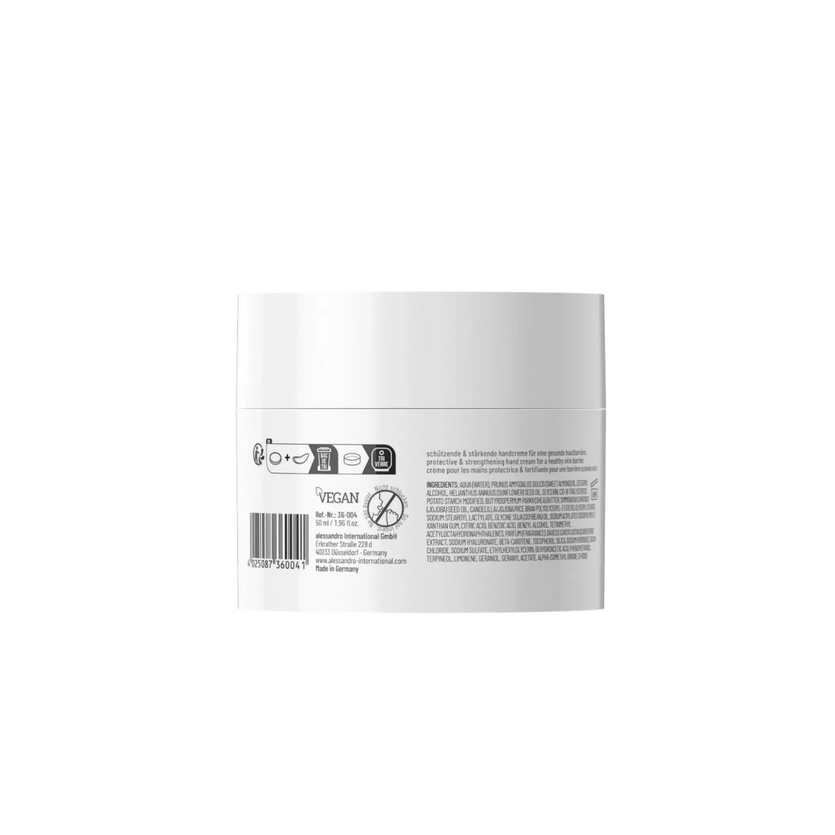 Масло за ръце Alessandro Super Food Hand Butter, заден изглед на опаковката