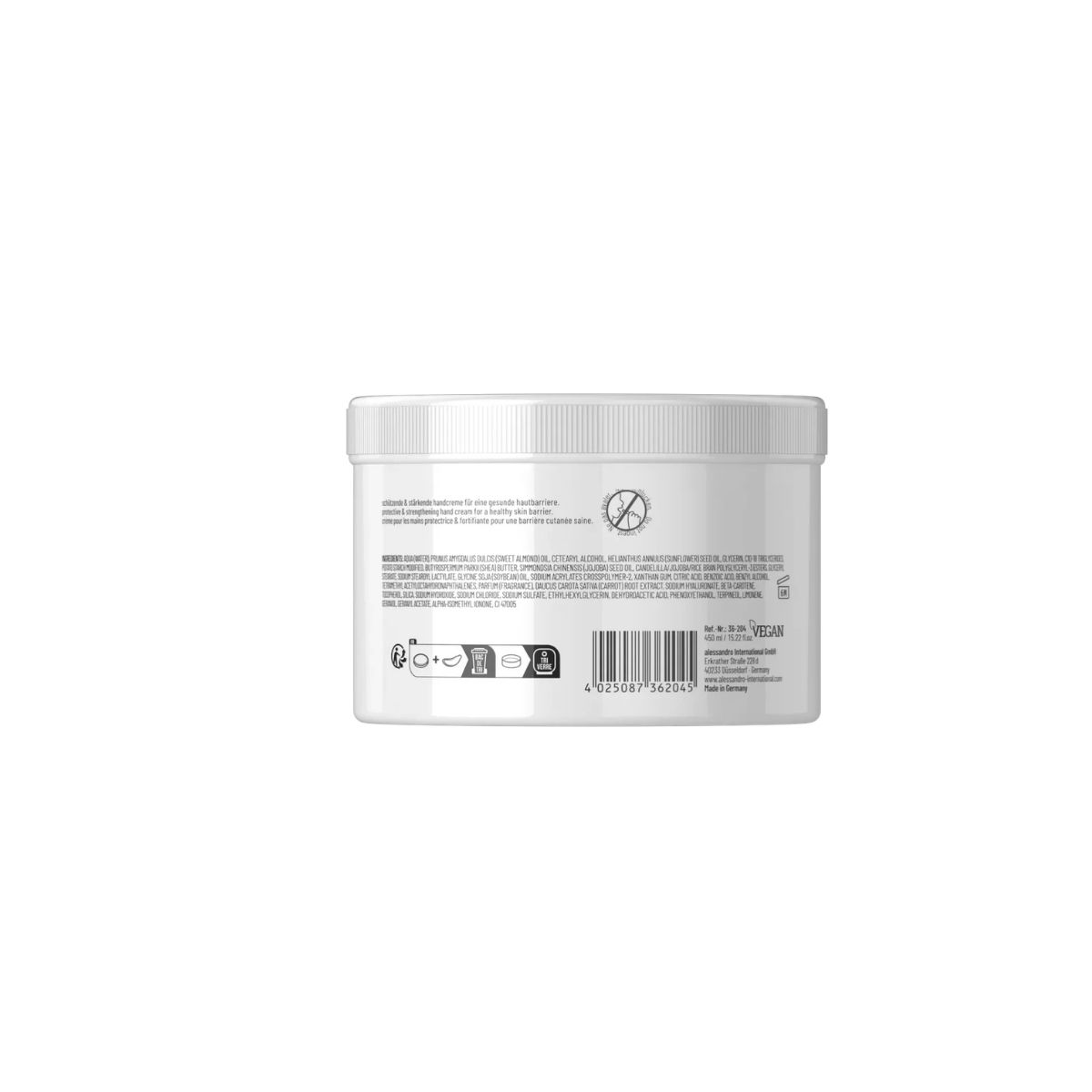 Масло за ръце Alessandro Super Food Hand Butter, заден изглед на голяма разфасовка