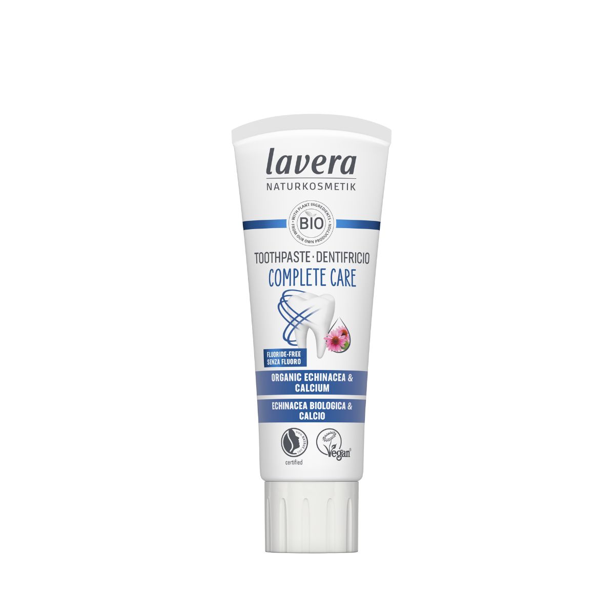 Lavera Complete Care натурална паста за зъби с био ехинацея, без флуорид 20 ml