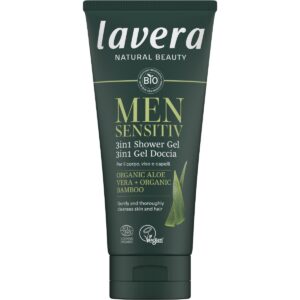 lavera Men Sensitiv витализиращ 3 в 1 душ-шампоан за коса, лице и тяло