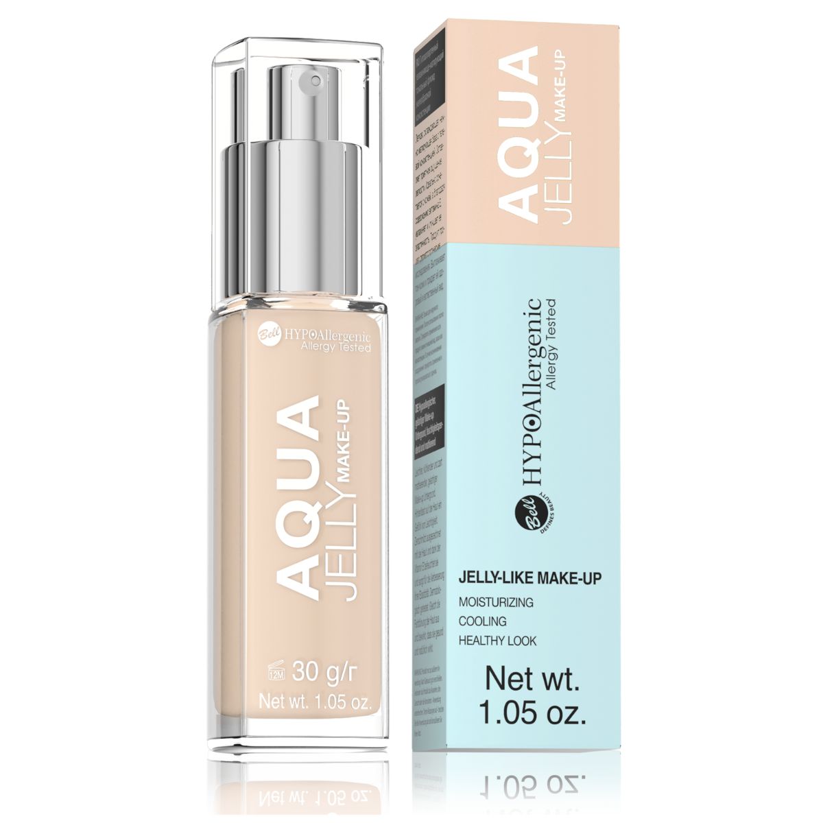 Bell HYPOAllergenic Фон дьо тен Aqua Jelly 01, LIGHT PORCELAIN