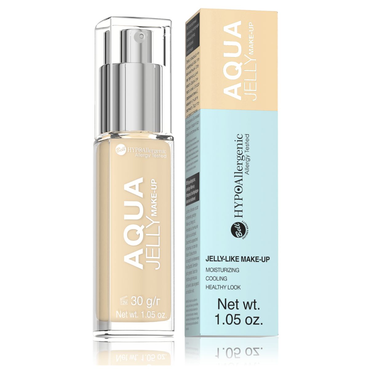 Bell HYPOAllergenic Фон дьо тен Aqua Jelly 02, LIGHT SANDBEIGE