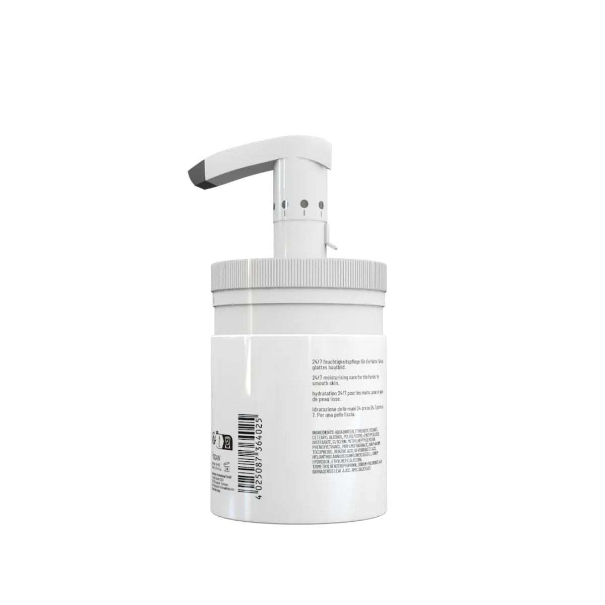 alessandro Studio Hyaluron хидратиращ крем за ръце с хиалуронова киселина 300 ml – задна страна на опаковката