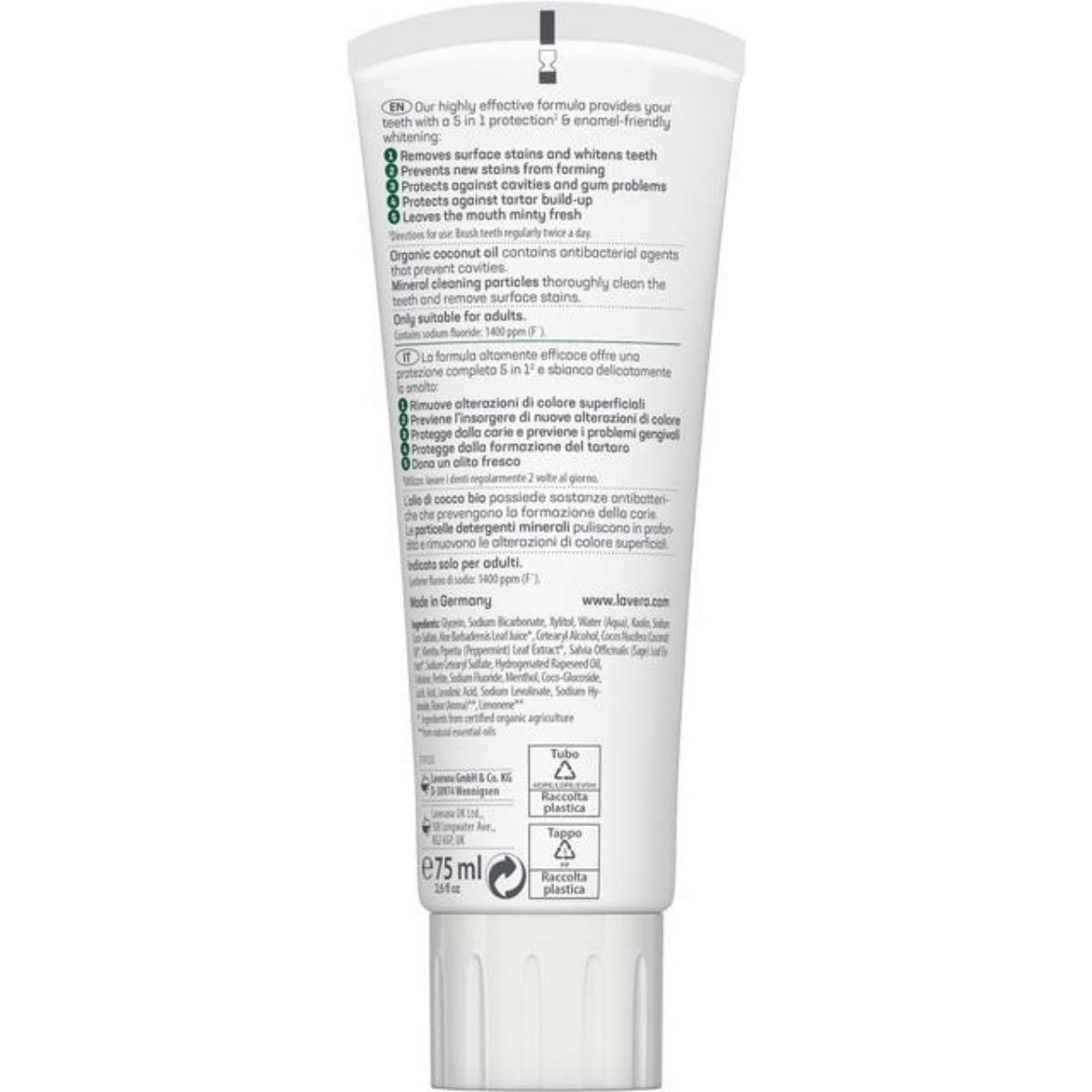 lavera Паста за зъби Whitening 75 мл