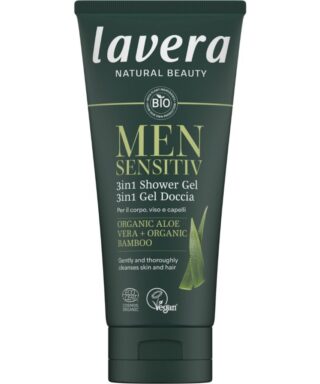 lavera Men Sensitiv витализиращ 3 в 1 душ-шампоан за коса, лице и тяло
