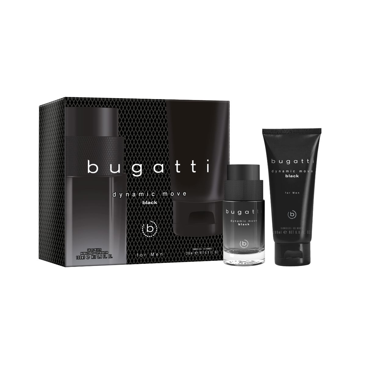 BUGATTI Dynamic Move Black Gift Set