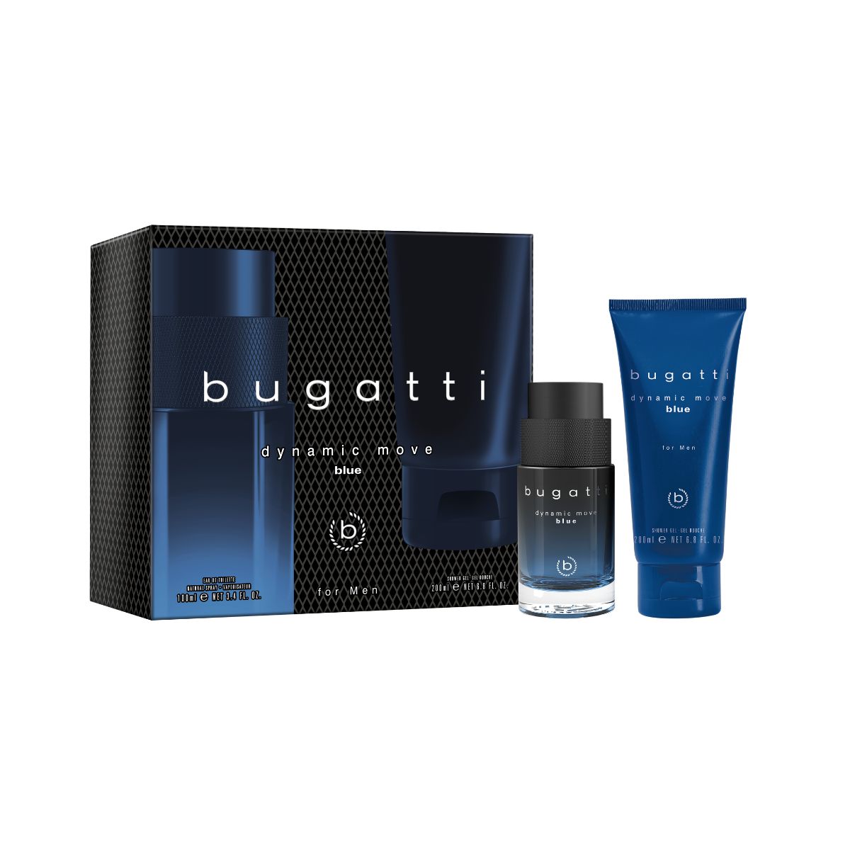 BUGATTI Dynamic Move Blue Gift Set